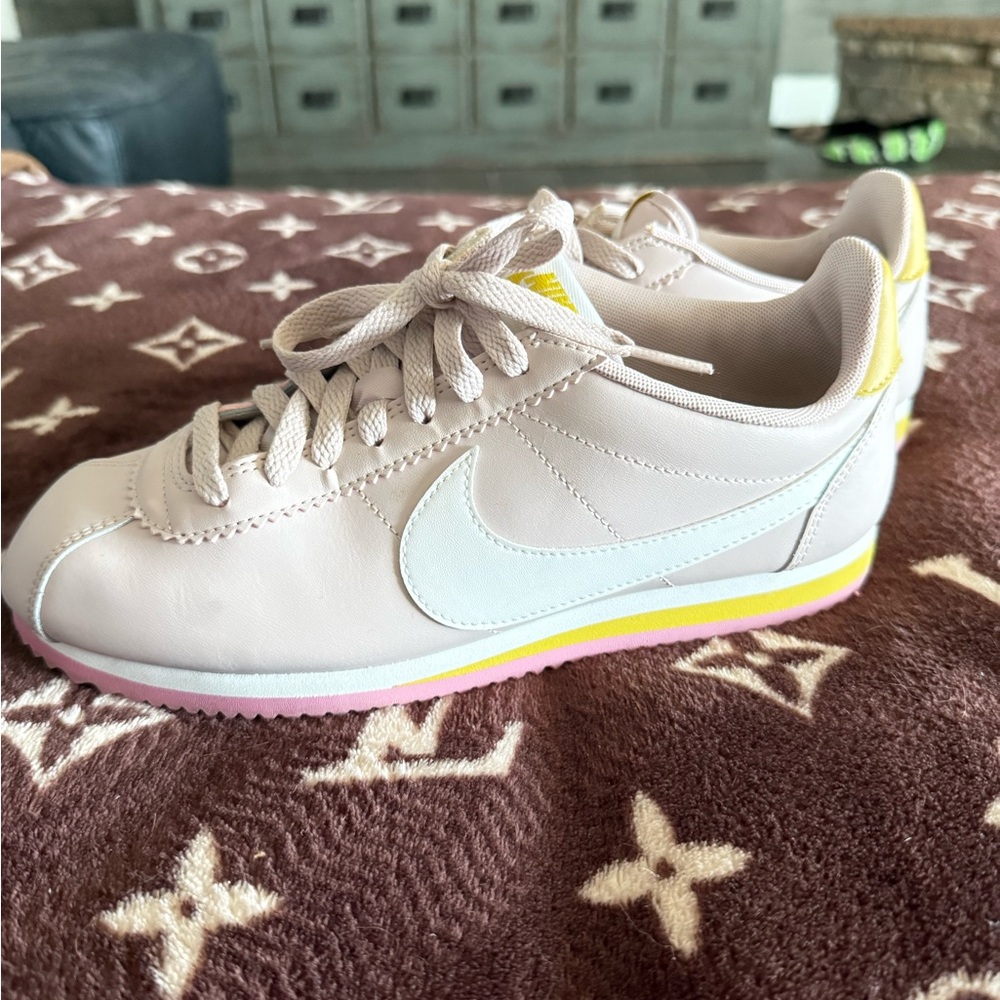 Nike Pink and Yellow Sneakers Retro-Inspired Design